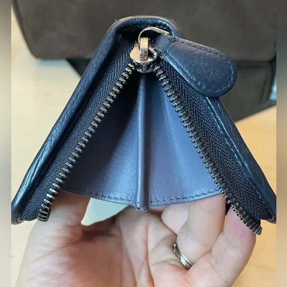 Loewe blue and white polka dot zip around wallet *WITH BOX* - Picture 14 of 15